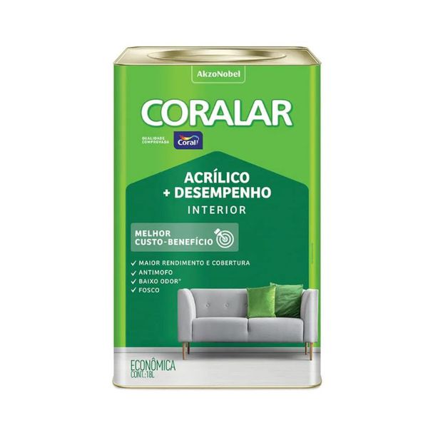 Acr Fosco Coralar Cromo Suave Coral 18l