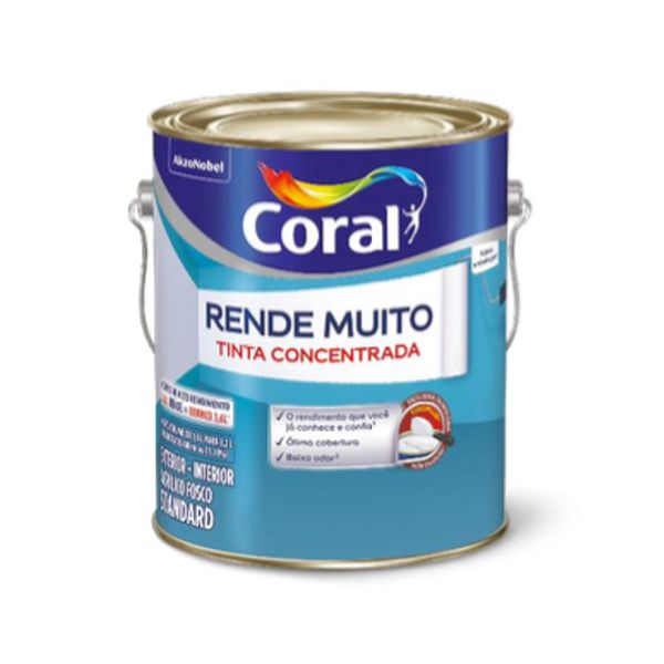 Acrílico Fosco Rende Muito Vermelho Cardinal Coral 3,6l