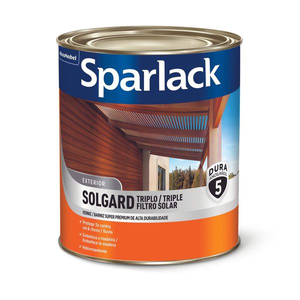 Verniz Solgard Triplo Filtro Solar Brilhante Sparlack 0,9l