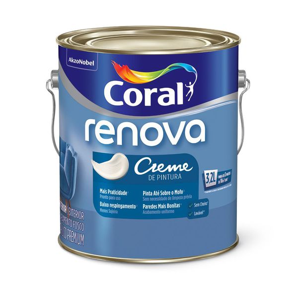 Acrílico Fosco Renova Branco Coral 3,2l