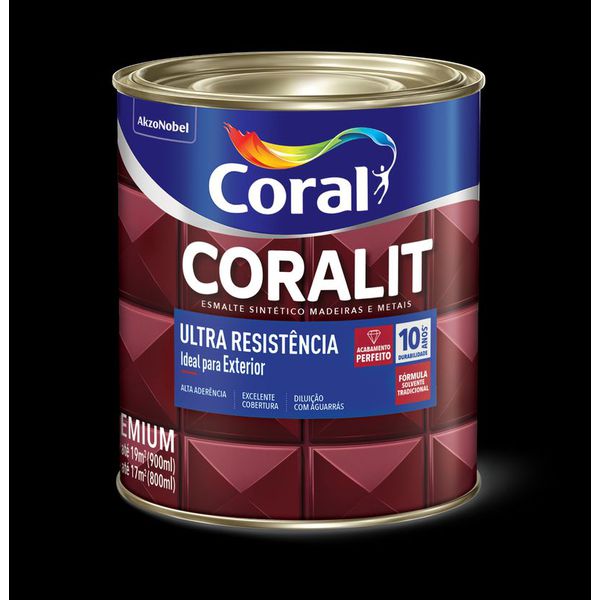 Esmalte Brilhante Branco Coralit U.res. 0,9l