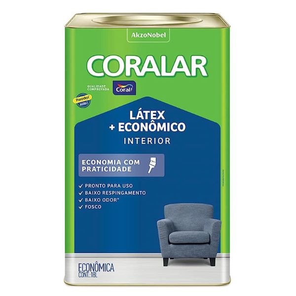 Látex + Econômico Coralar Branco Coral 18l