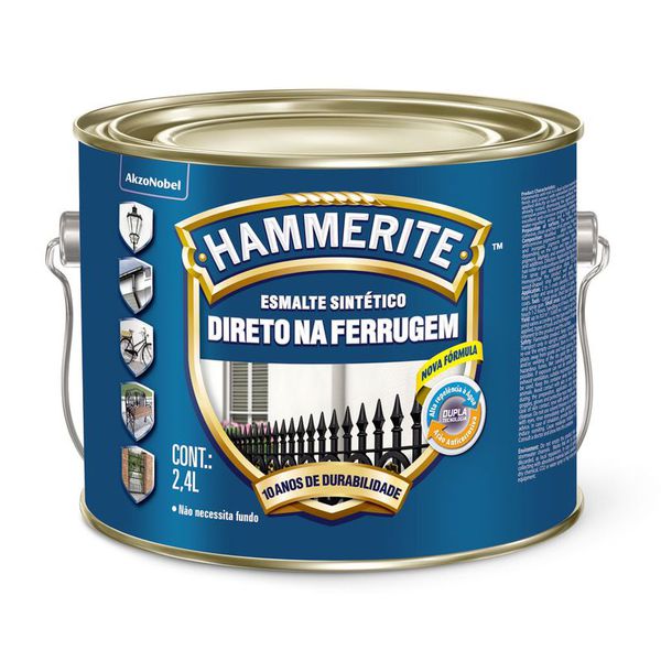 Esmalte Hammerite Brilhante Branco Coral 2,4l