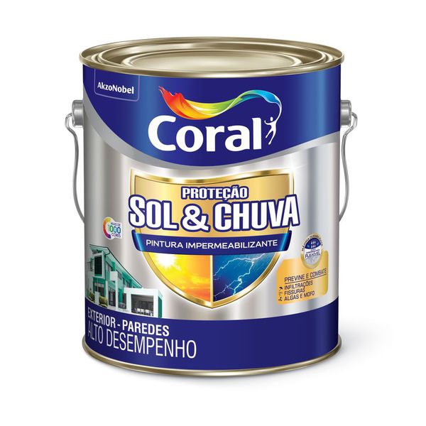 Acrílico Emborrachado Prot Sol E Chuva Branco Coral 3,6l