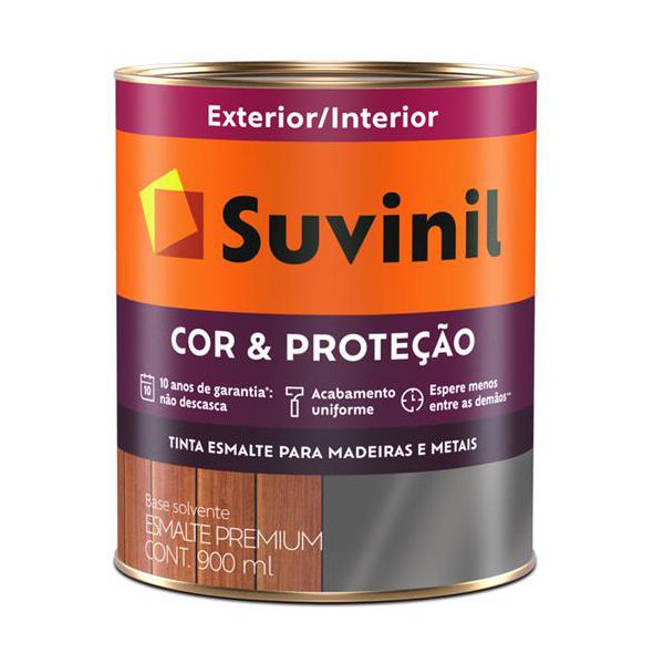 Esmalte Sintético Fosco Suvinil Cor Preto 900ml