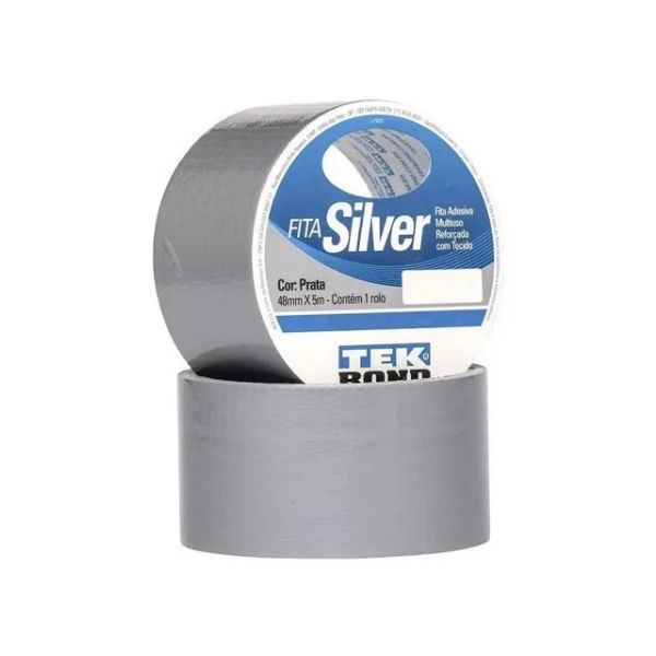 Fita Adesiva Silver Tape 48mmx5m Tekbond 