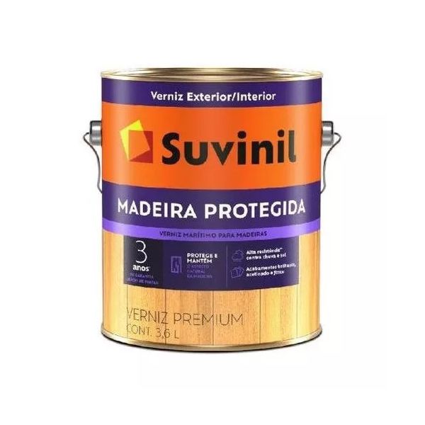 Verniz Marítimo Acetinado Madeira Protegida Suvinil 3,6 Litros