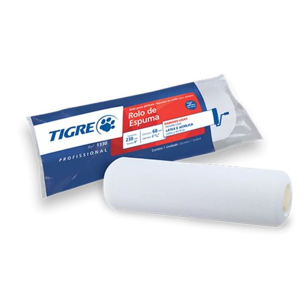 Rolo de Espuma Branca 23cm 1330 Tigre