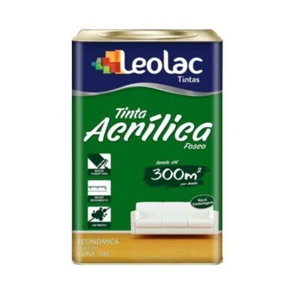 Tinta Acrílico Fosco Econômica 18L Leolac