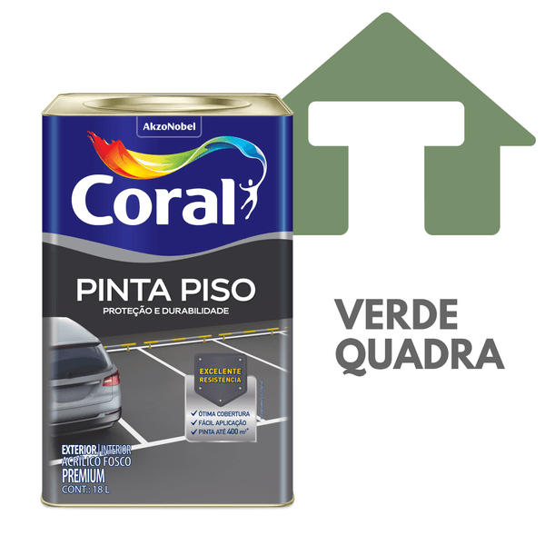 PINTA PISO VERDE QUADRA CORAL 18L