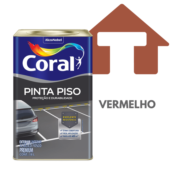PINTA PISO VERMELHO CORAL 18L
