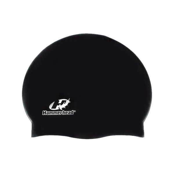 Touca Natação Silicone Preta Hammerhead