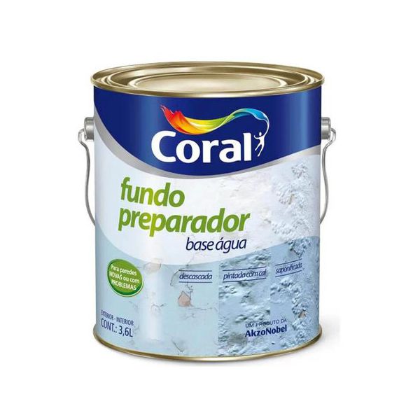 FUNDO PREPARADOR BASE ÁGUA 3,6L CORAL