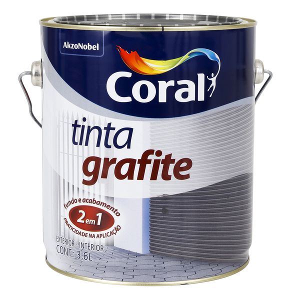 ESMALTE SINTÉTICO GRAFITE FOSCO 3,6L CORAL