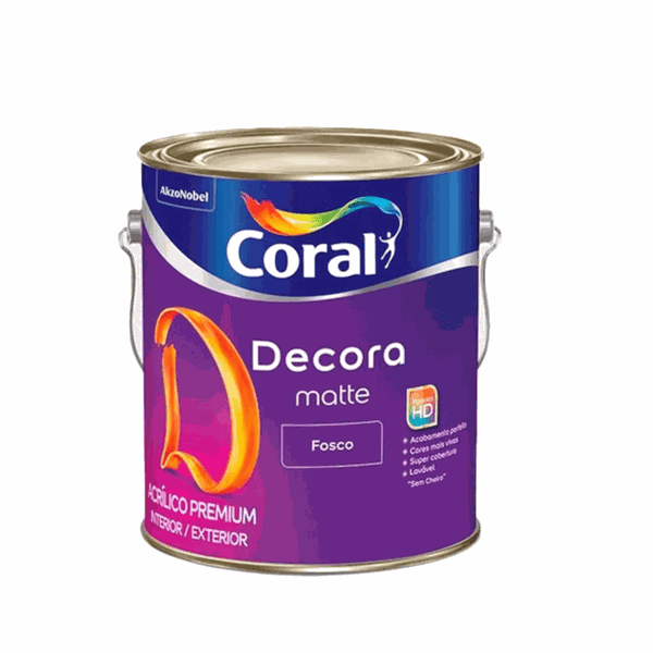 TINTA ACRÍLICO FOSCO DECORA MATTE 3,6L CORAL