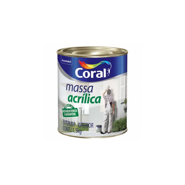 MASSA ACRÍLICA 1,5KG CORAL