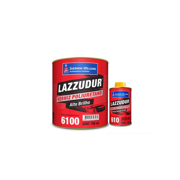 KIT VERNIZ PU 6100 + CATALISADOR 0,9L LAZZUDUR 