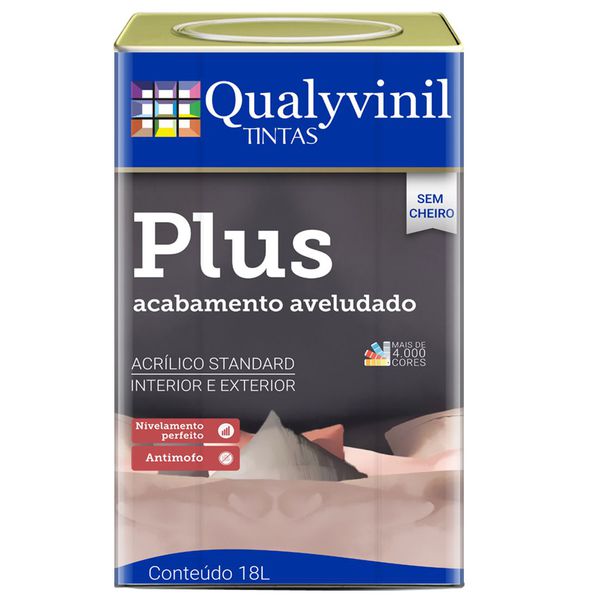TINTA ACRÍLICA BRANCO NEVE SEMI BRILHO PLUS 18L QUALYVINIL