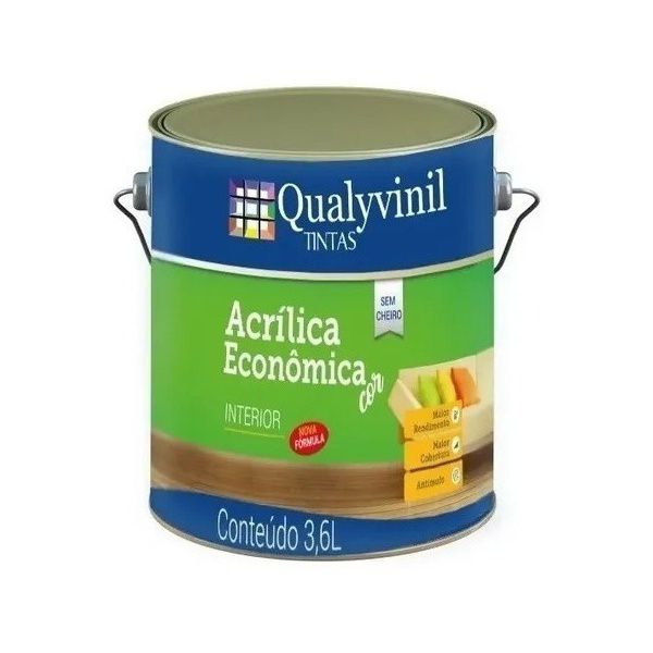 TINTA ACRÍLICA ECONÔMICA FOSCO 3,6L QUALYVINIL