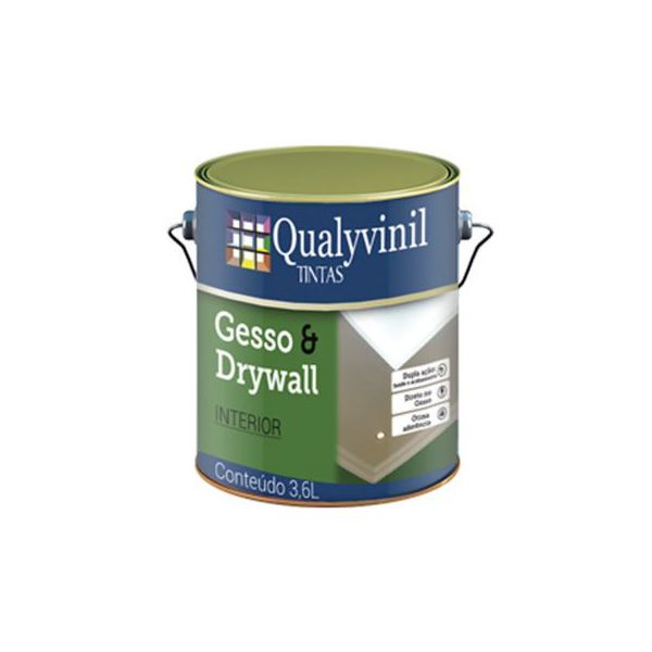 TINTA ACRÍLICA FOSCO BRANCO NEVE GESSO E DRYWALL 3,6L QUALYVINIL