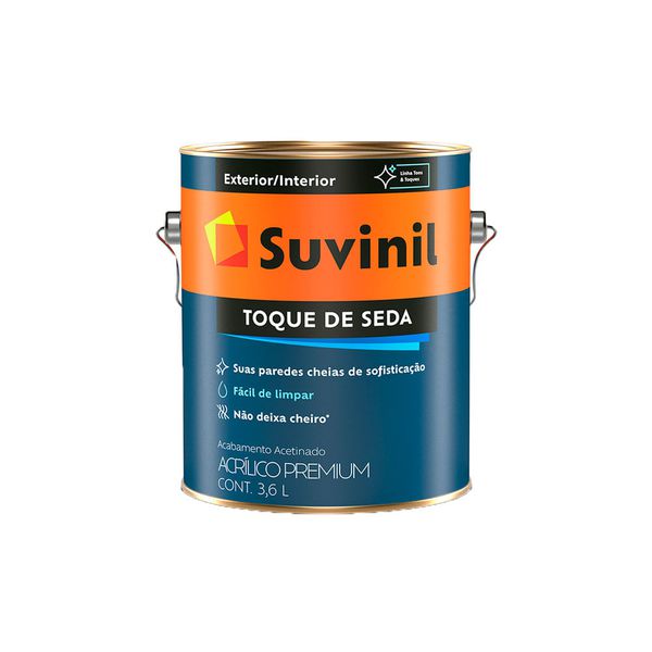 TINTA ACRÍLICA ACETINADO TOQUE DE SEDA 3,6L SUVINIL