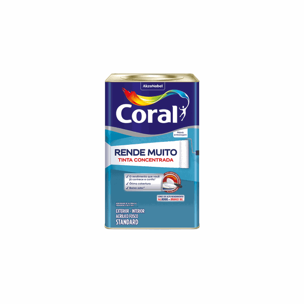 TINTA ACRÍLICO FOSCO RENDE MUITO 16L CORAL