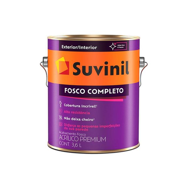 TINTA ACRÍLICA FOSCO COMPLETO 3,6L SUVINIL