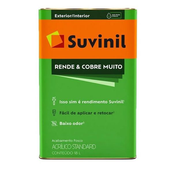TINTA ACRÍLICO RENDE E COBRE MUITO BRANCO NEVE FOSCO 18L