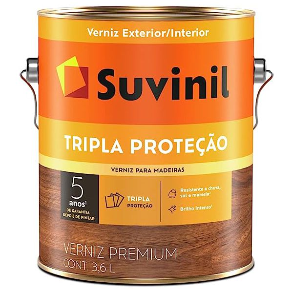 VERNIZ TRIPLA PROTEÇÃO BRILHANTE BASE SOLVENTE 3,6L SUVINIL
