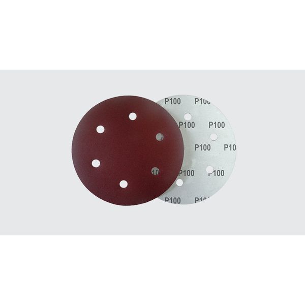 PAC DISCO LIXA 9" (225MM) 6 FUROS GRÃO 100 (5 UNIDADES) NAUBER