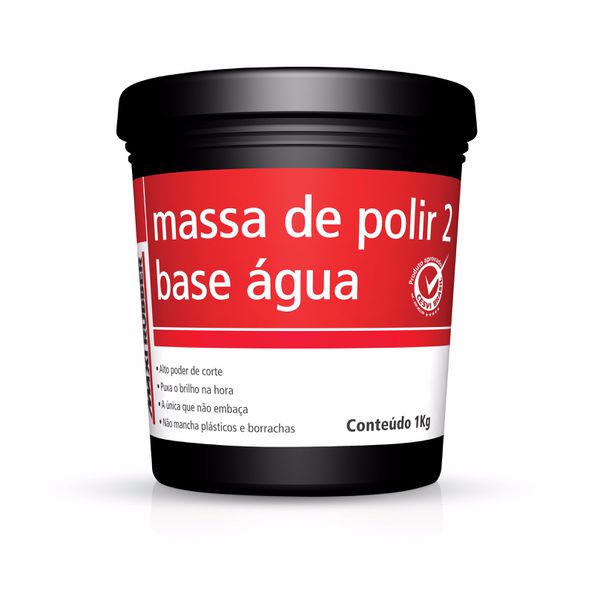 MASSA DE POLIR 2 BASE AGUA 1KG MAXI RUBBER