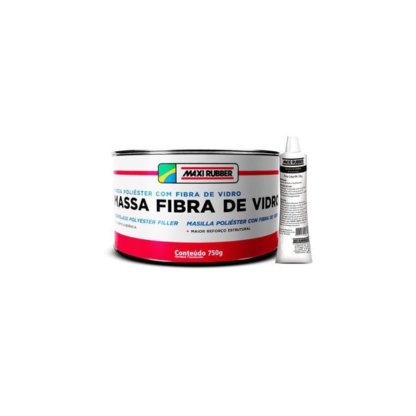 MASSA POLIESTER C/ FIBRA DE VIDRO MAXI RUBBER