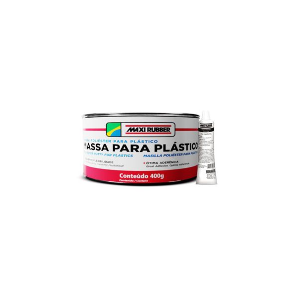 MASSA POLIESTER P/ PLASTICO MAXI RUBBER