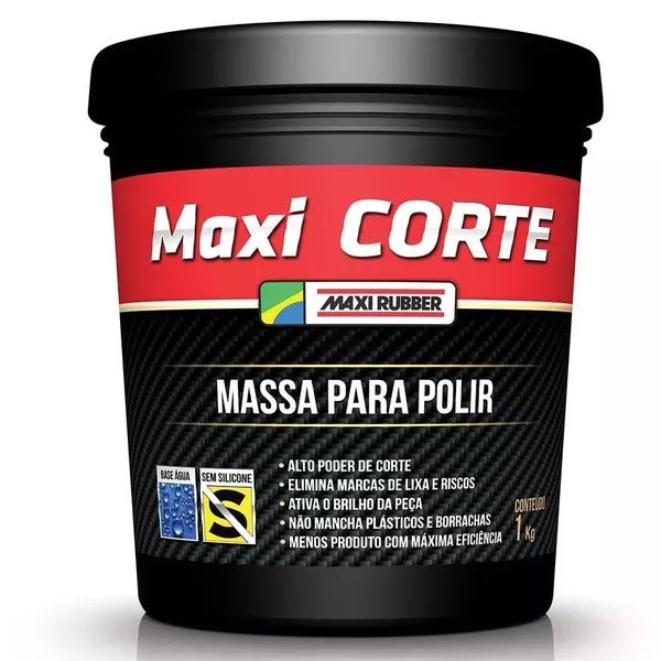 MASSA POLIR N2 MAXI CORTE 1KG MAXI RUBBER
