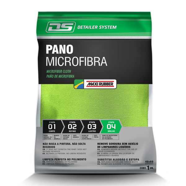PANO / FLANELA MICROFIBRA VERDE 40X60 MAXI RUBBER