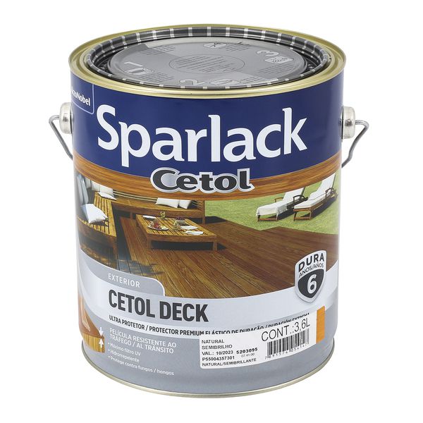 CETOL DECK SEMI BRILHO NATURAL 3,6L SPARLACK