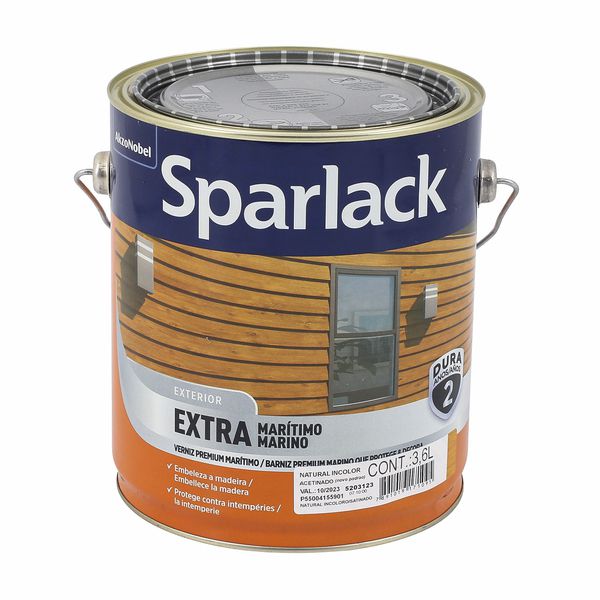 VERNIZ MARITIMO ACETINADO INCOLOR 3,6L SPARLACK