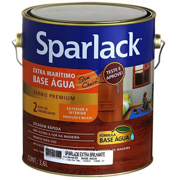 VERNIZ MARITIMO BRILHANTE INCOLOR 3,6L BASE AGUA SPARLACK