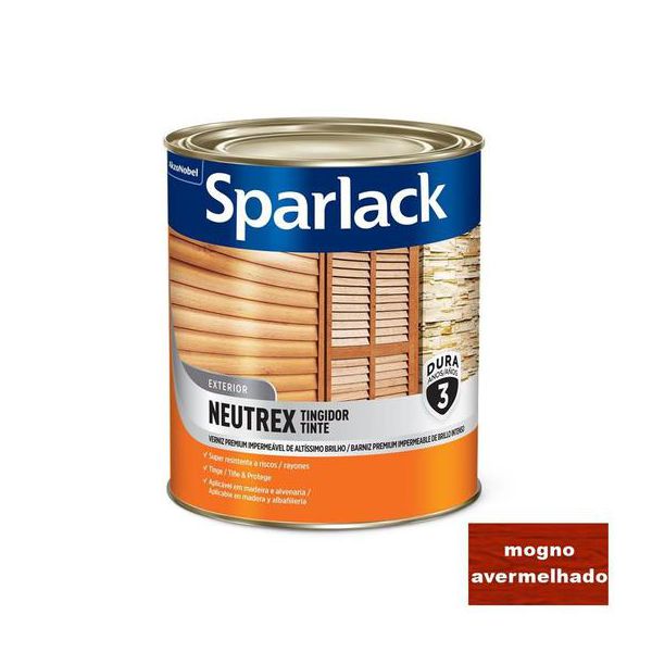 VERNIZ NEUTREX BRILHANTE MOGNO AVERMELHADO 0,9L SPARLACK