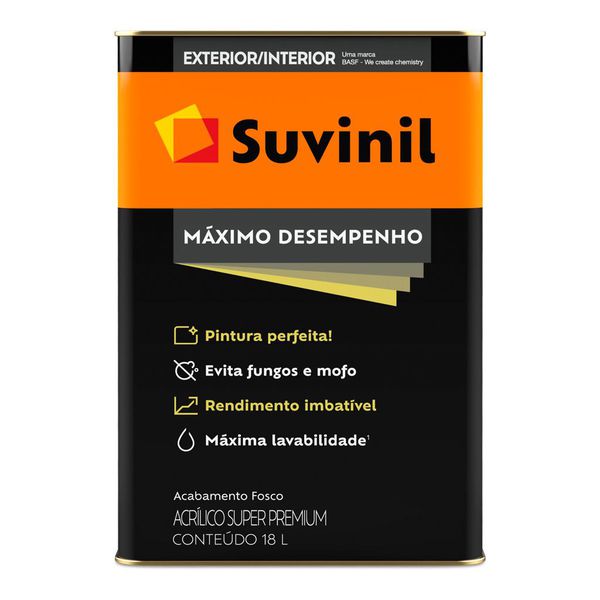 ACRÍLICO FOSCO MAXIMO DESEMPENHO BRANCO NEVE 18L SUVINIL