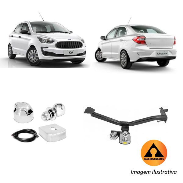 Engate Reboque Fixo Ford Ka Sedan 2015 a 2021 700kg