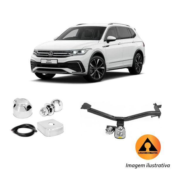 Engate Reboque Fixo VW Tiguan Allspace 2019 ate 2024 700kg