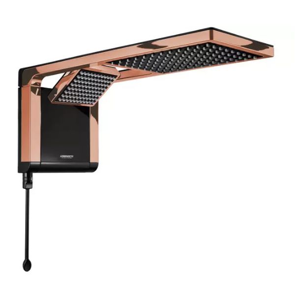 Ducha Lorenzetti Acqua Duo Ultra Preto Rose Gold
