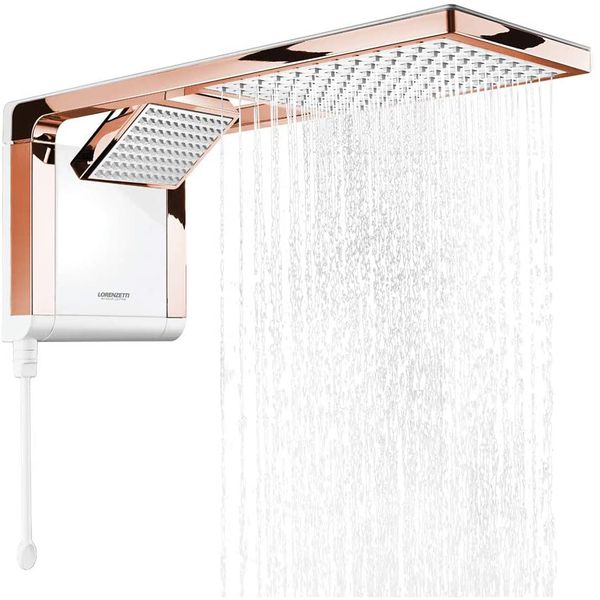 Ducha Lorenzetti Acqua Duo Ultra Branco Rose Gold