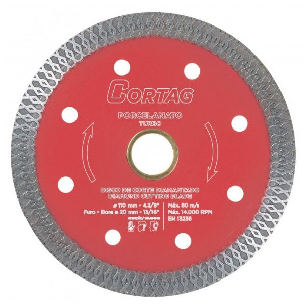 Disco Diamantado 4.1/2 110MM Porcelanato Best Quality - Cortag