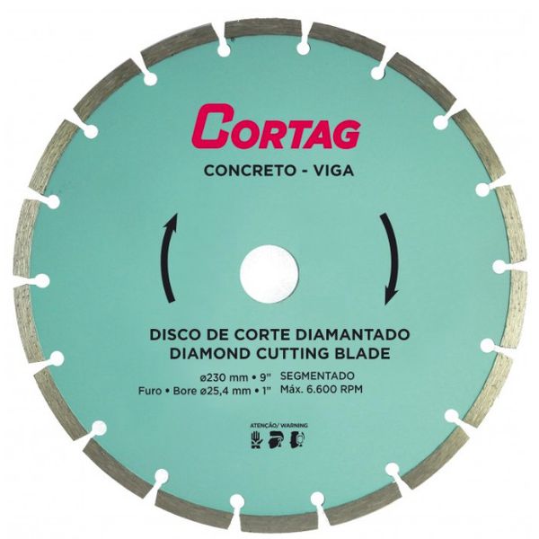 Disco Diamantado 9 Concreto / Viga - Cortag