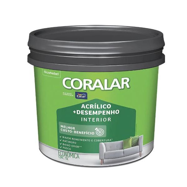 CORALAR MAIS DESEMPENHO BALDE PLAST 15L - CORAL