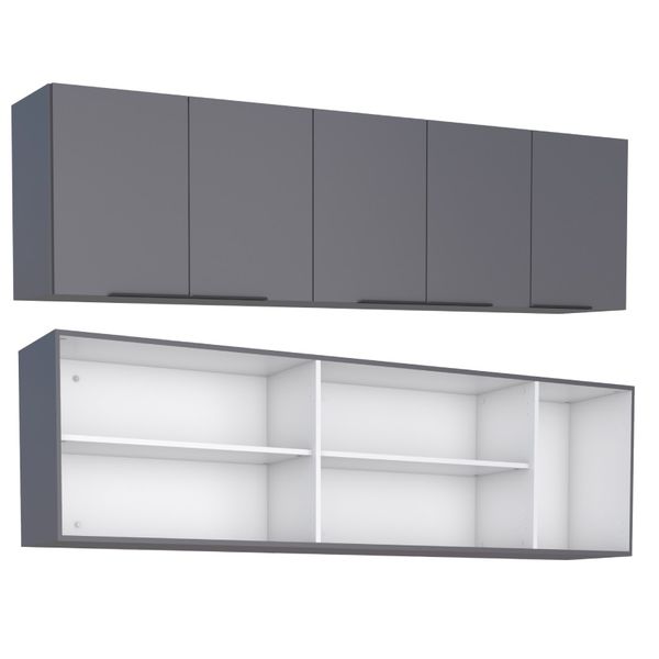 ARMARIO AEREO COZIMAX MAD CISNE 2,00M CINZA - COZIMAX