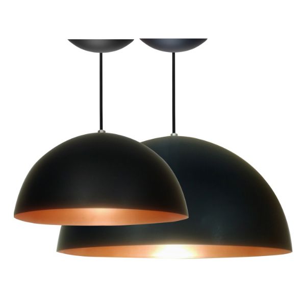 Pendente Alutron 12 Preto c/ Cobre UT7-8 - Utron