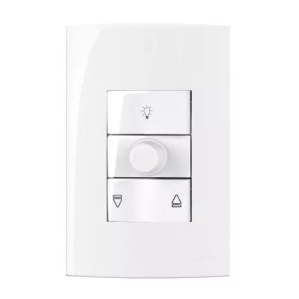 Sleek Branco Conjunto Controle Ventilador C/ Interruptor 127V - Margirius